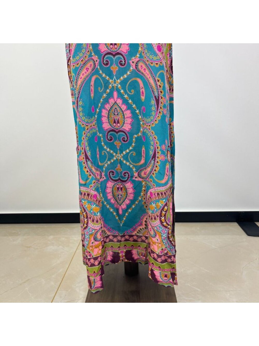 $448 NWOT JOHNNY WAS Judith Silk Floral Maxi Dress Size M - Picture 4 of 14